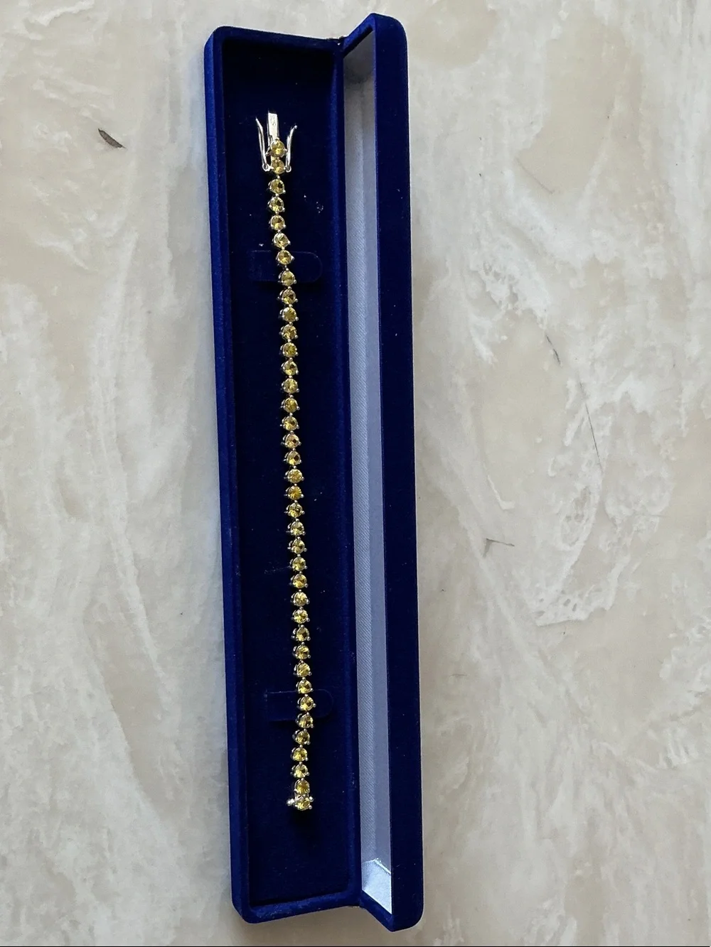 Peridot Color Crystal Tennis Bracelet - Women's Jewelry